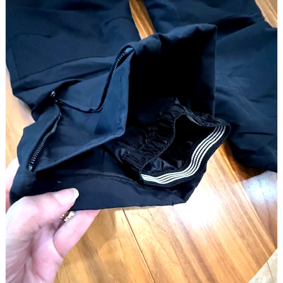 Lands End Grow A-longs Snow & Ski Snowboard Black Pants Jacket Set Medium 10 12 - Picture 15 of 16